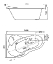 Акриловая ванна Santek Ибица XL 160х100 L/R Комфорт плюс